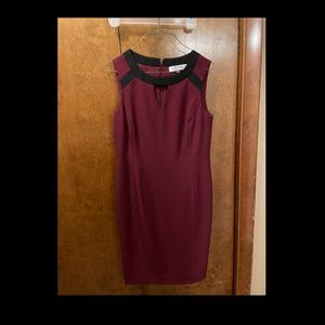 Burgundy and Black Kasper dress